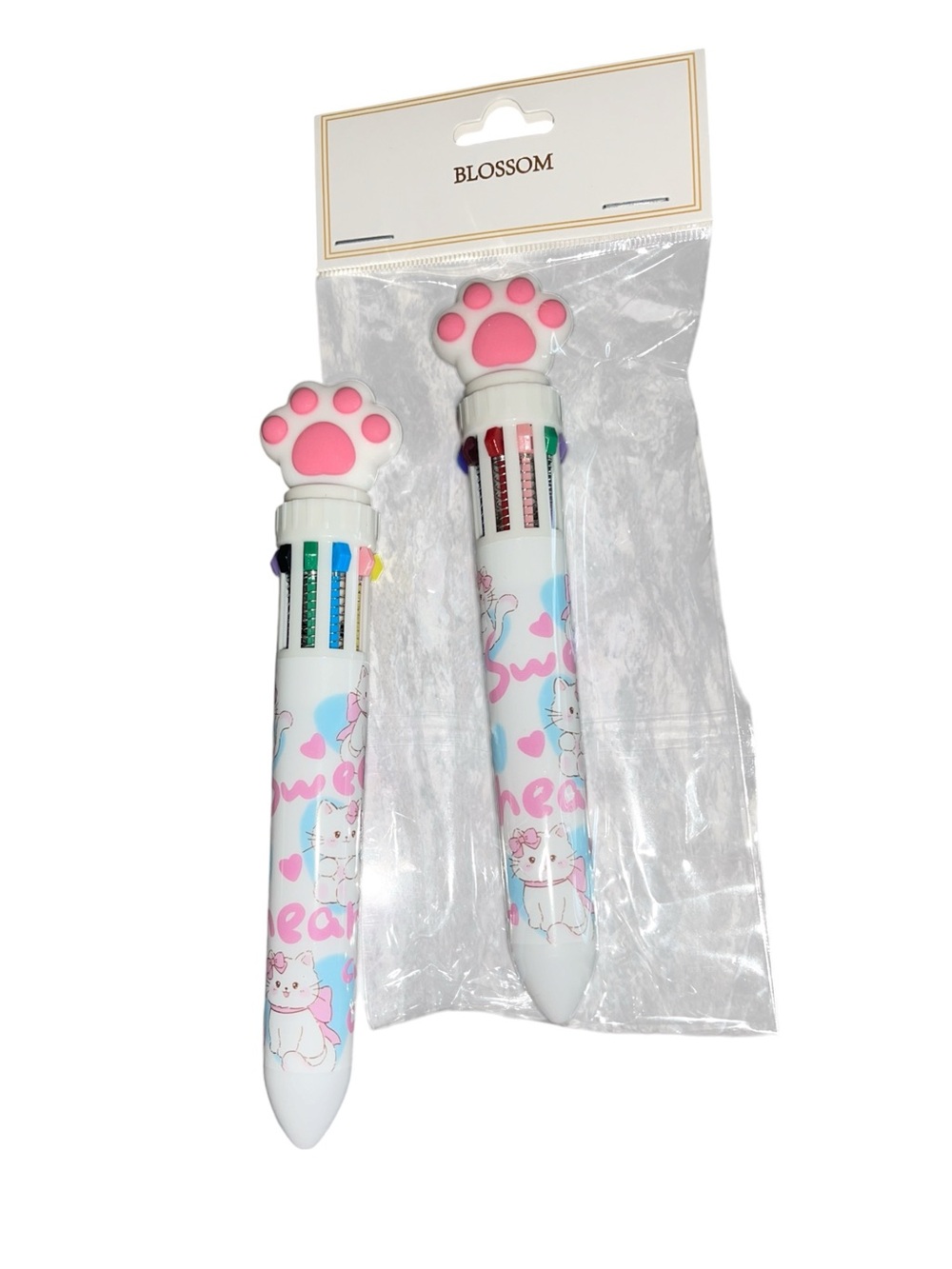 SWEETHEART CUTE CAT PAW 10 COLOR INK PEN